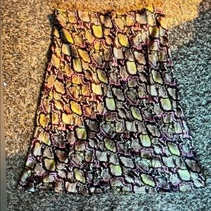 Leith Multicolor Snake Print Pencil Skirt